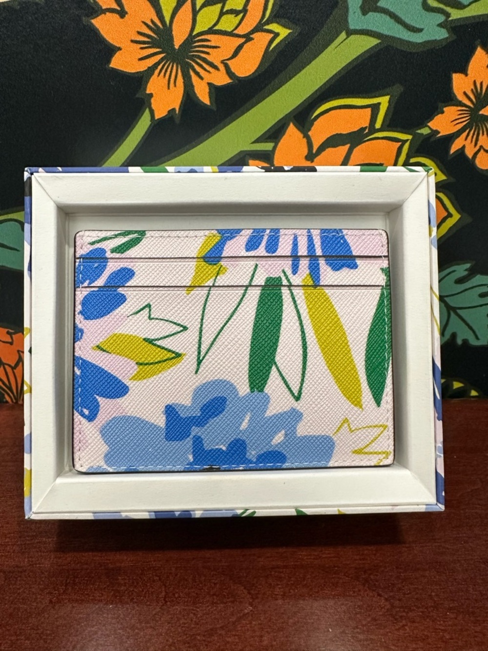 Kate Spade Madison Festival Floral Card Holder NWT Boxed Slim Wallet - Picture 4 of 7